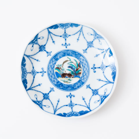 Jidai Blue and White Decorative Kutani Side Plate Set