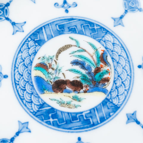 Jidai Blue and White Decorative Kutani Side Plate Set