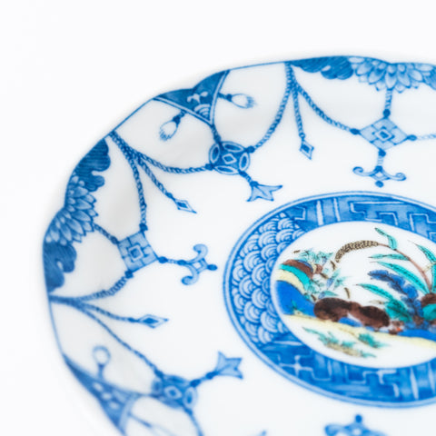 Jidai Blue and White Decorative Kutani Side Plate Set