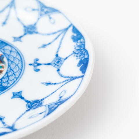 Jidai Blue and White Decorative Kutani Side Plate Set