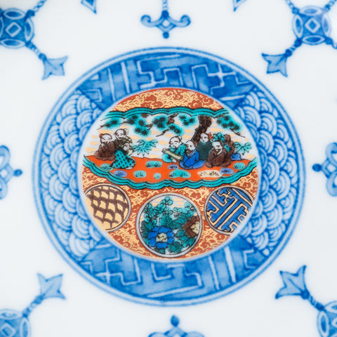 Jidai Blue and White Decorative Kutani Side Plate Set