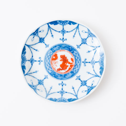 Jidai Blue and White Decorative Kutani Side Plate Set