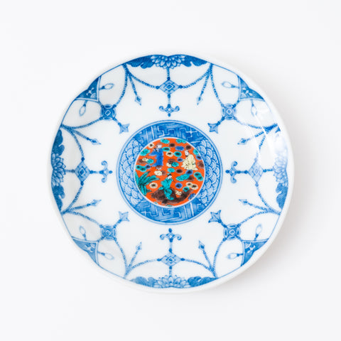 Jidai Blue and White Decorative Kutani Side Plate Set