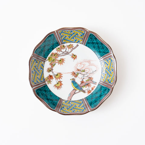 Variety of Floral and Bird Motif Kutani Side Plate Set