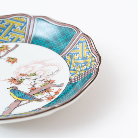 Variety of Floral and Bird Motif Kutani Side Plate Set