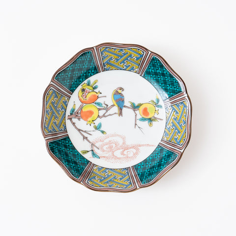 Variety of Floral and Bird Motif Kutani Side Plate Set