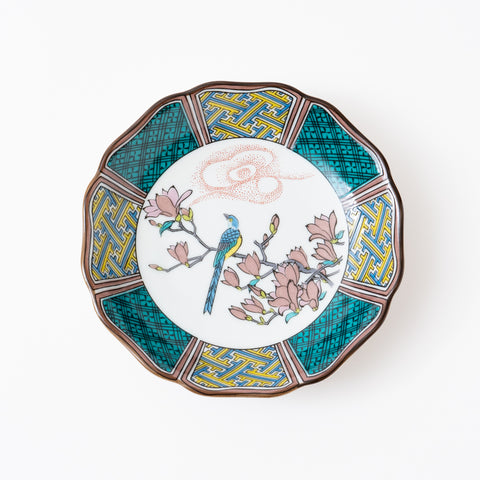 Variety of Floral and Bird Motif Kutani Side Plate Set