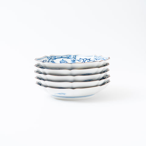 Underglaze Blue Tresure Kutani Side Plate Set