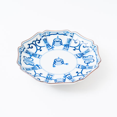 Underglaze Blue Tresure Kutani Side Plate Set