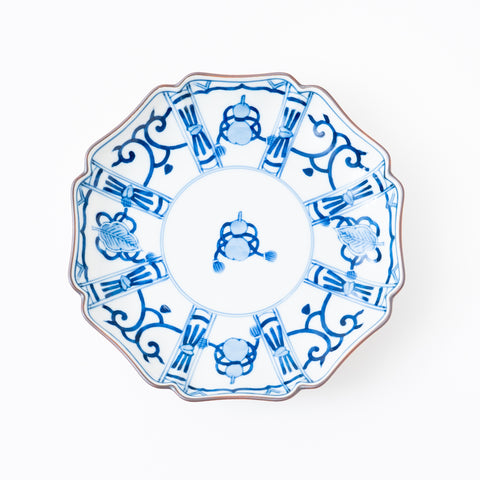 Underglaze Blue Tresure Kutani Side Plate Set