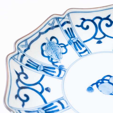 Underglaze Blue Tresure Kutani Side Plate Set