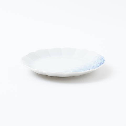 Ori Kiln Beni-kake Sorairo and Dark Blue Kutani Side Plate