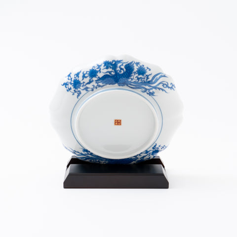 Eiraku Kutani Plate and Stand Set