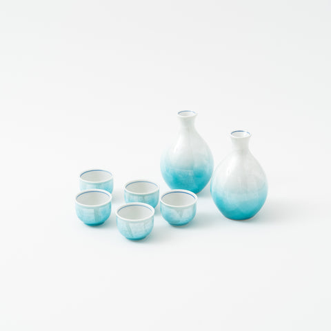 Tranquil Ginsai Kutani Sake Set