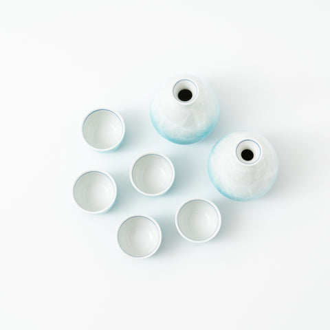 Tranquil Ginsai Kutani Sake Set