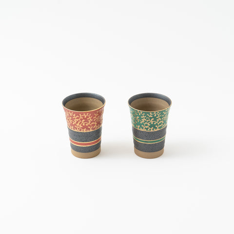 Gold Arabesque Kutani Tumbler Set