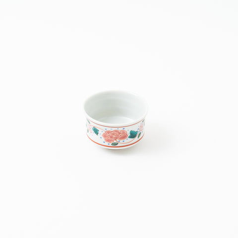 Linked Peony Guinomi Kutani Sake Cup