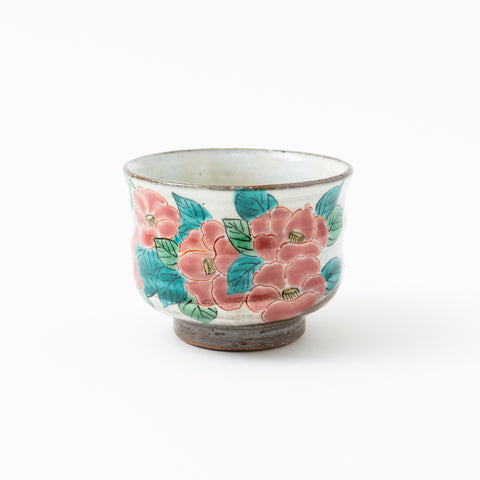 Camellia Guinomi Kutani Sake Cup