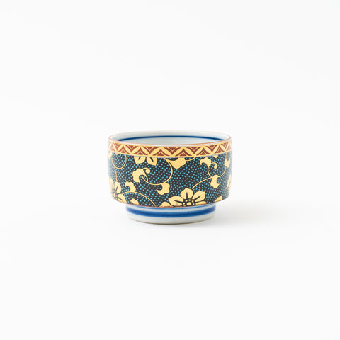 Blue Speckled Clematis Kutani Sake Cup