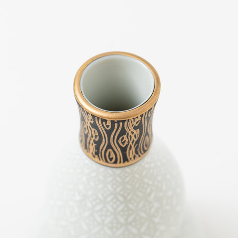 White Shippo Kutani Sake Set