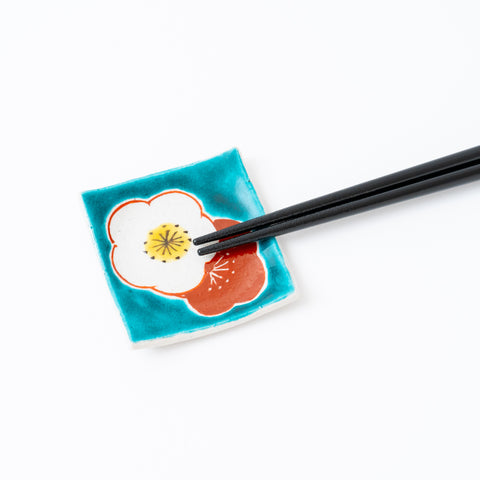 Square Japanese Art Kutani Chopstick Rest