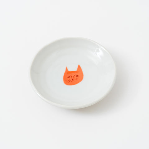 Harekutani Cat Kutani Sauce Plate Set