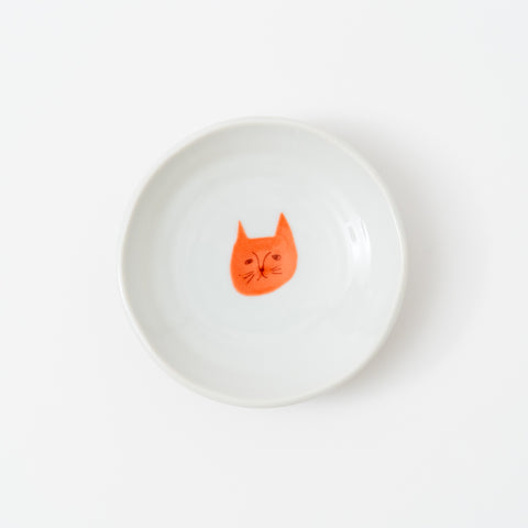 Harekutani Cat Kutani Sauce Plate Set