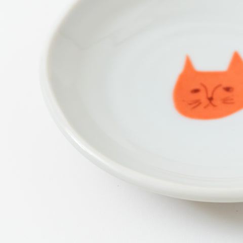 Harekutani Cat Kutani Sauce Plate Set