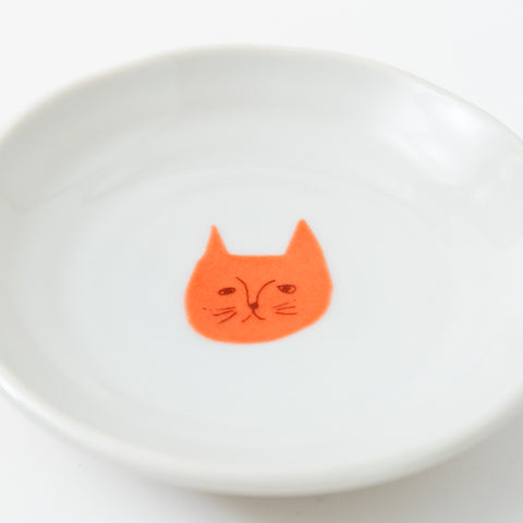 Harekutani Cat Kutani Sauce Plate Set