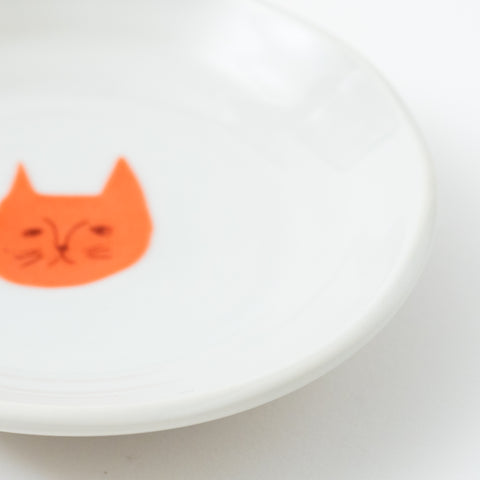 Harekutani Cat Kutani Sauce Plate Set