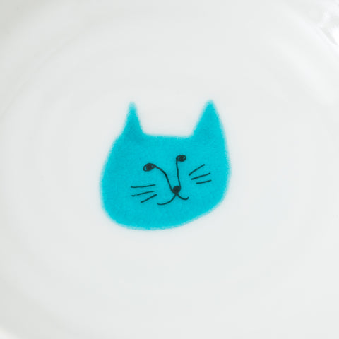 Harekutani Cat Kutani Sauce Plate Set