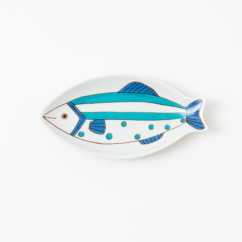 Harekutani Fishs-shaped Kutani Side Plate