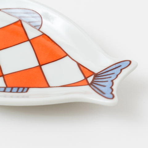 Harekutani Fishs-shaped Kutani Side Plate