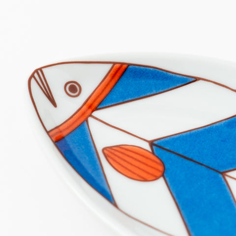 Harekutani Fishs-shaped Kutani Side Plate