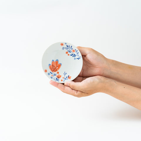 Harekutani Spring Flower Kutani Side Plate Set