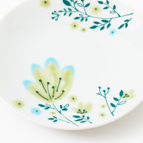 Harekutani Spring Flower Kutani Side Plate Set