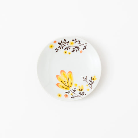 Harekutani Spring Flower Kutani Side Plate Set