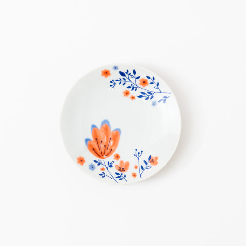 Harekutani Spring Flower Kutani Side Plate Set