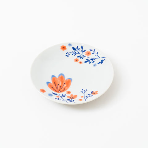 Harekutani Spring Flower Kutani Side Plate Set