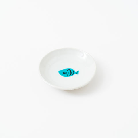 Harekutani Small Fish Kutani Sauce Plate Set