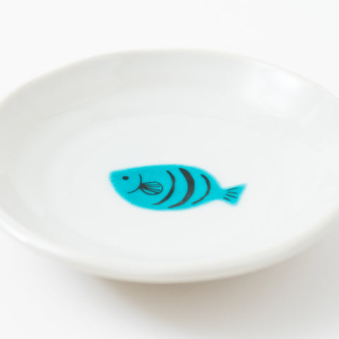 Harekutani Small Fish Kutani Sauce Plate Set