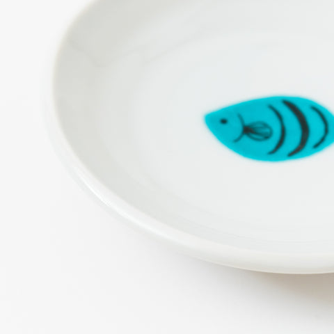 Harekutani Small Fish Kutani Sauce Plate Set