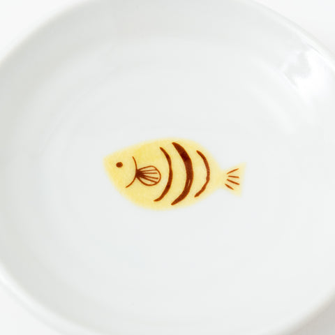 Harekutani Small Fish Kutani Sauce Plate Set