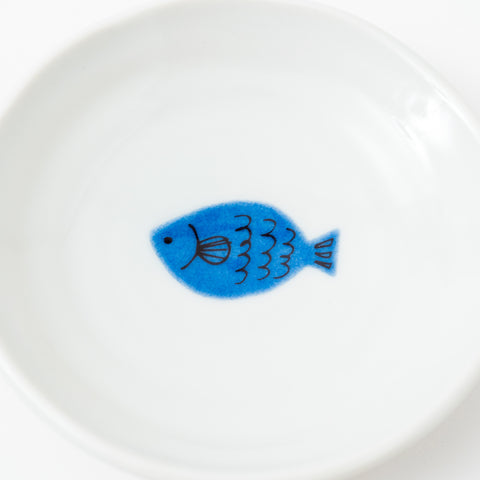 Harekutani Small Fish Kutani Sauce Plate Set