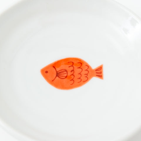 Harekutani Small Fish Kutani Sauce Plate Set