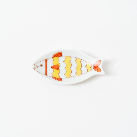 Harekutani Fishs-shaped Kutani Chopstick Rest Set