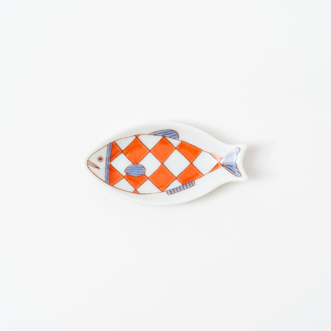 Harekutani Fishs-shaped Kutani Chopstick Rest Set