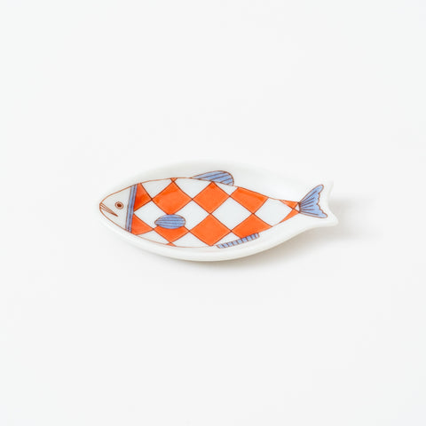 Harekutani Fishs-shaped Kutani Chopstick Rest Set