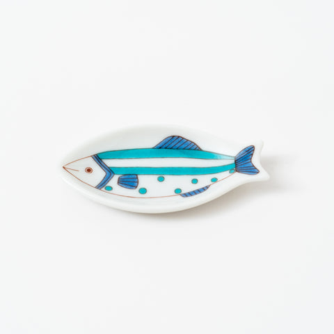 Harekutani Fishs-shaped Kutani Chopstick Rest Set