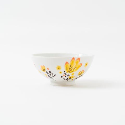 Harekutani Spring Flower Kutani Rice Bowl